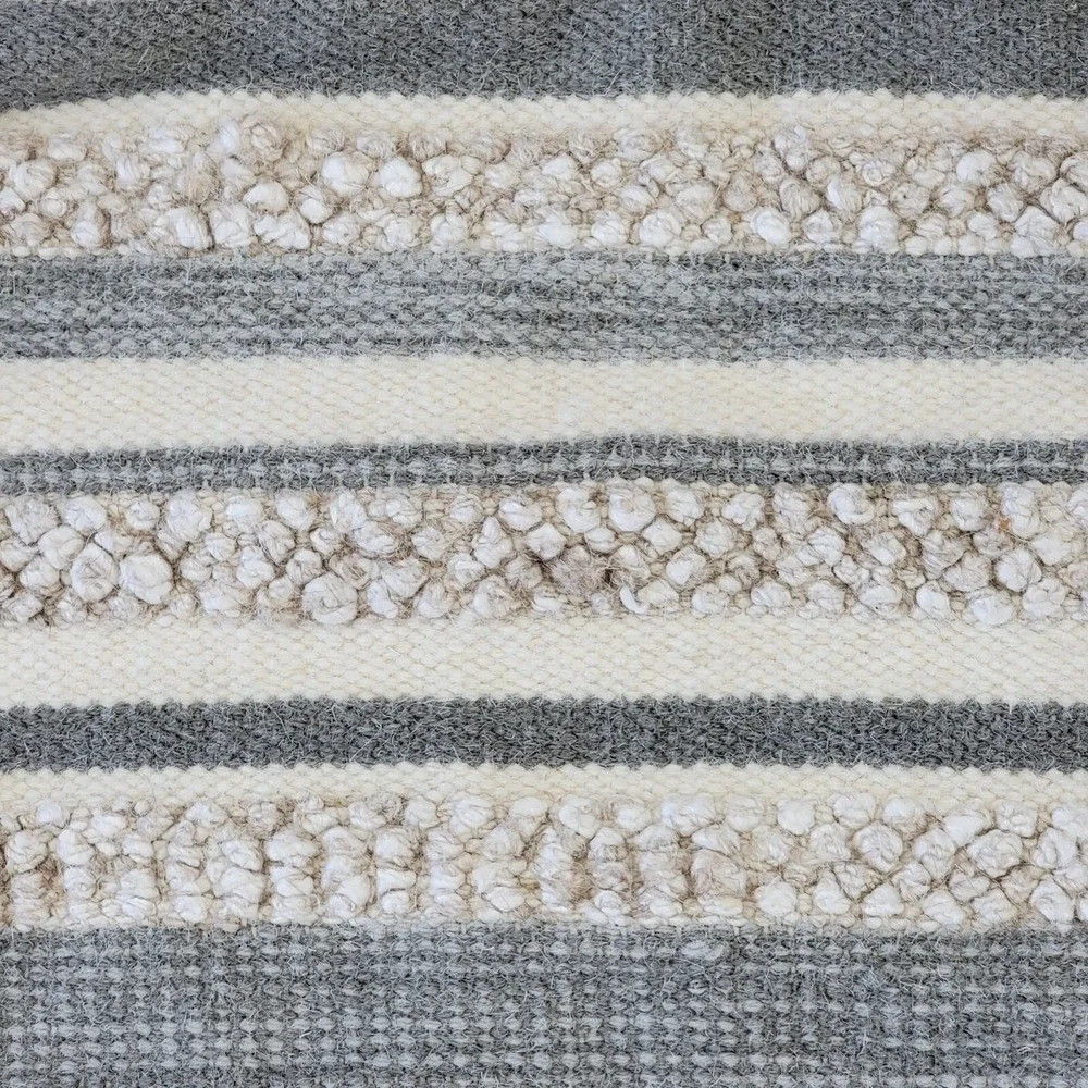 Magnolia Home Pillow‎ Cover 20 x 20 Neutral Striped Nubby Woven Textured Boho